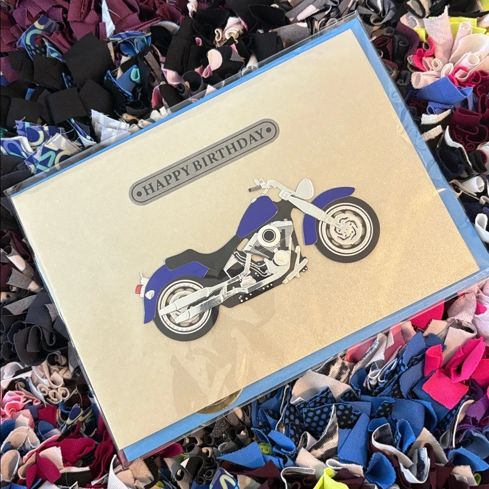 🆕Motorcycle Guy Birthday Greeting Card
